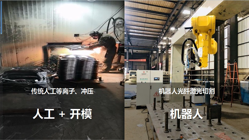 人工等離子切割 VS 機(jī)器人三維激光切割機(jī)